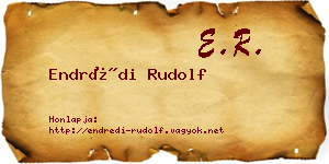 Endrédi Rudolf névjegykártya